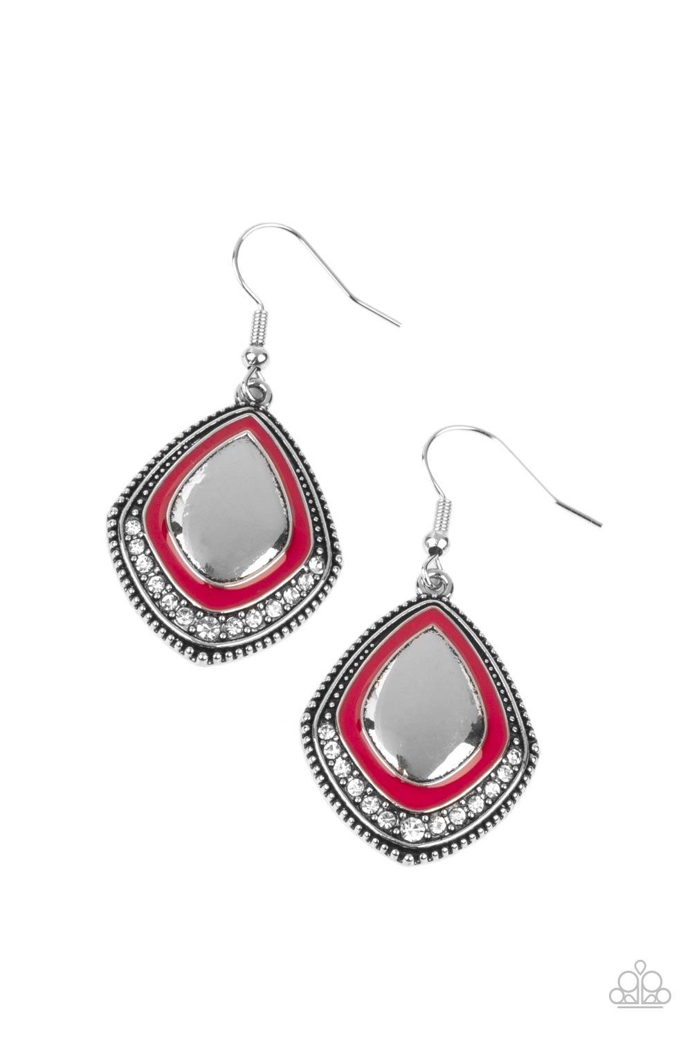 Fearlessly Feminine - red - Paparazzi earrings