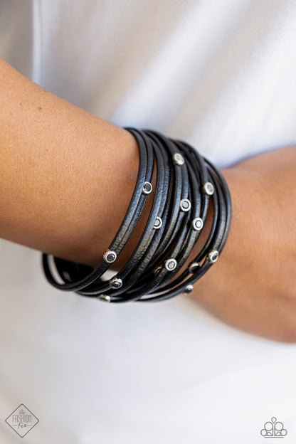 Fearlessly Layered - black - Paparazzi bracelet