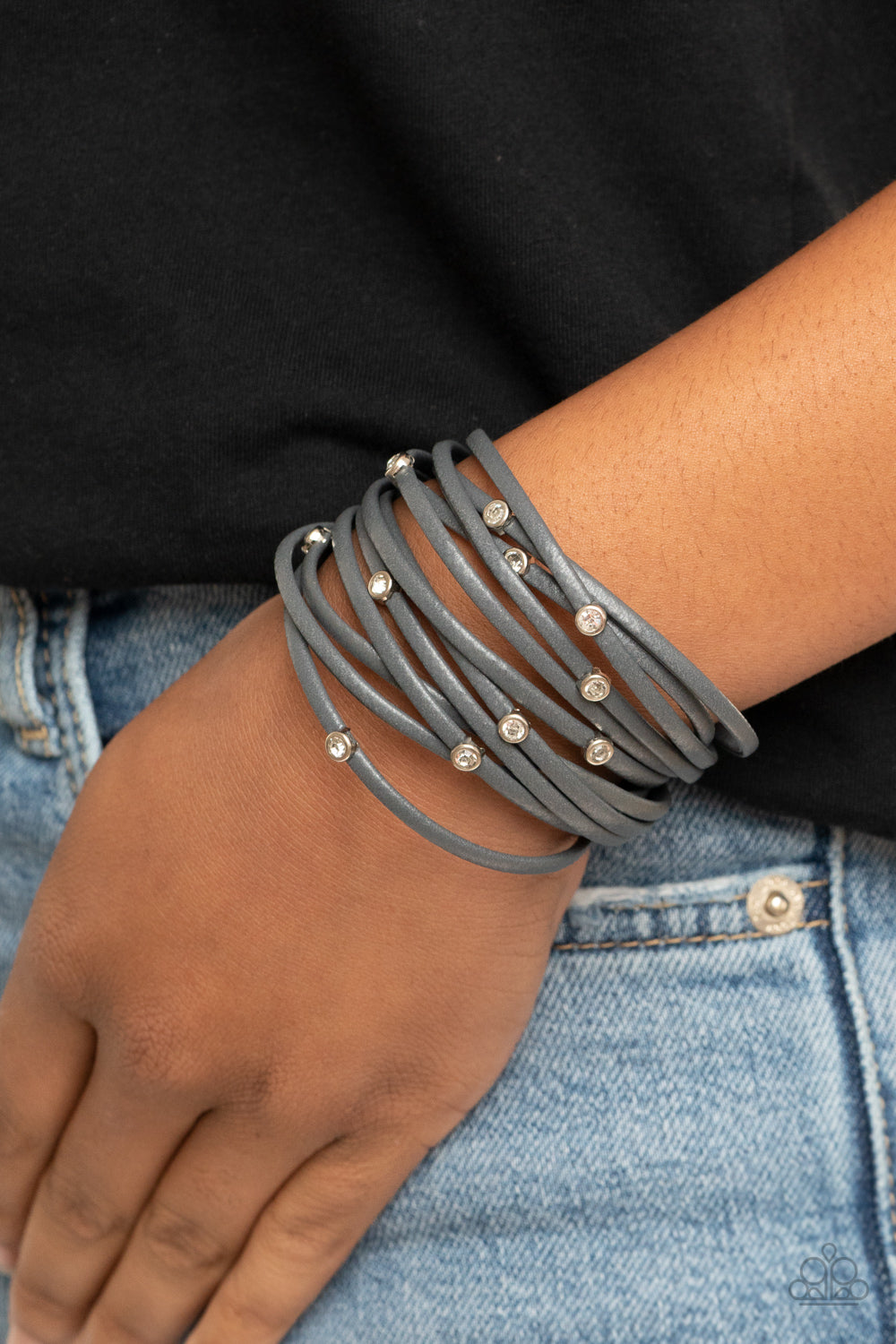 Fearlessly Layered - silver - Paparazzi bracelet