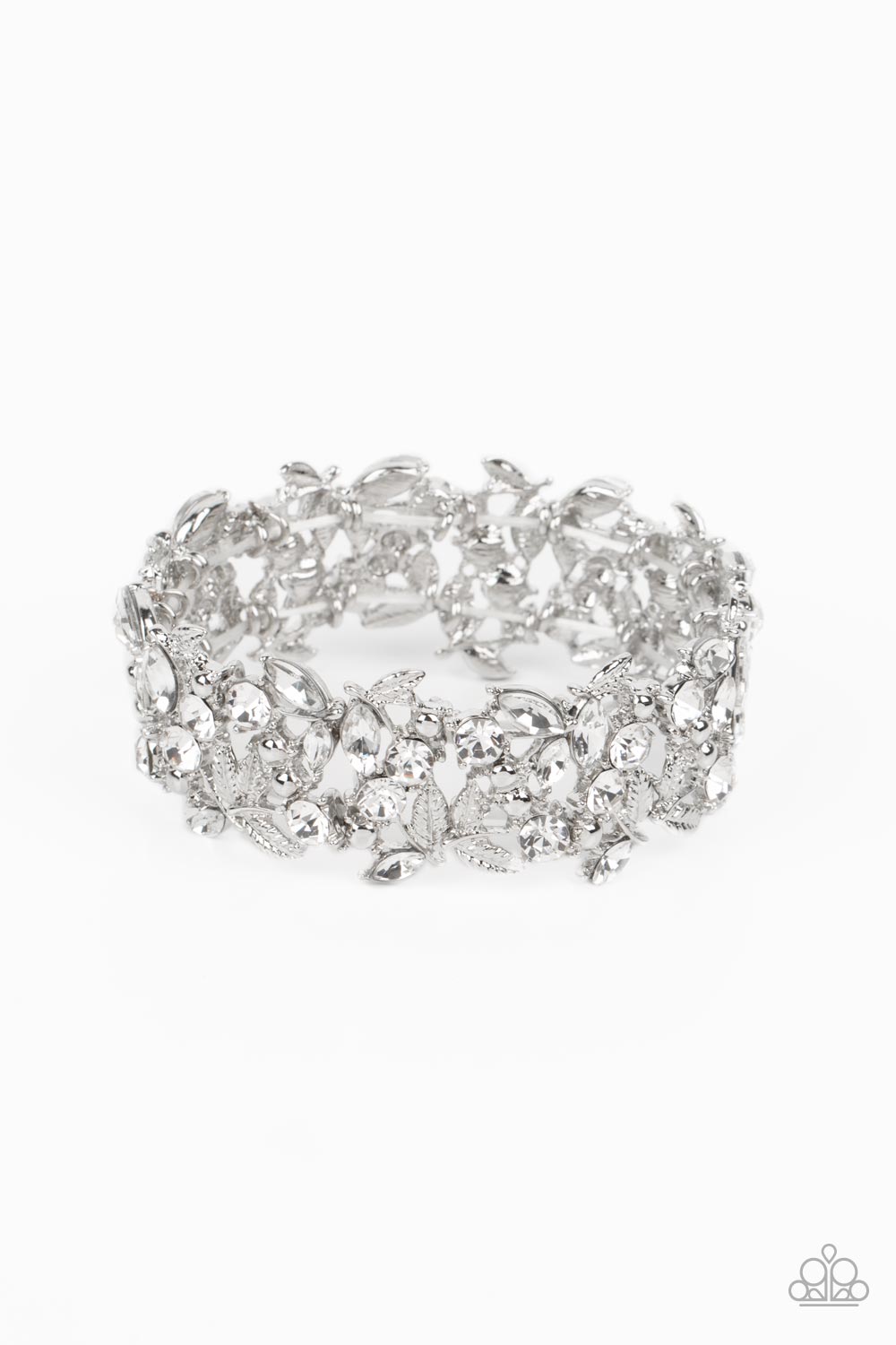Feathered Finesse -white - Paparazzi bracelet