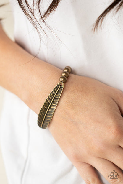 Featherlight Fashion - brass - Paparazzi bracelet