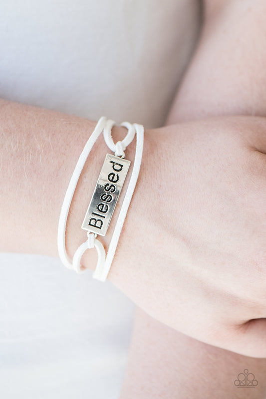 Feeling Blessed - white - Paparazzi bracelet