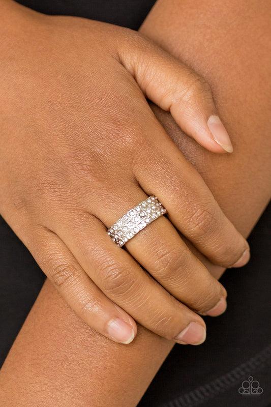 Feeling Fab-YOU-less - white - Paparazzi ring