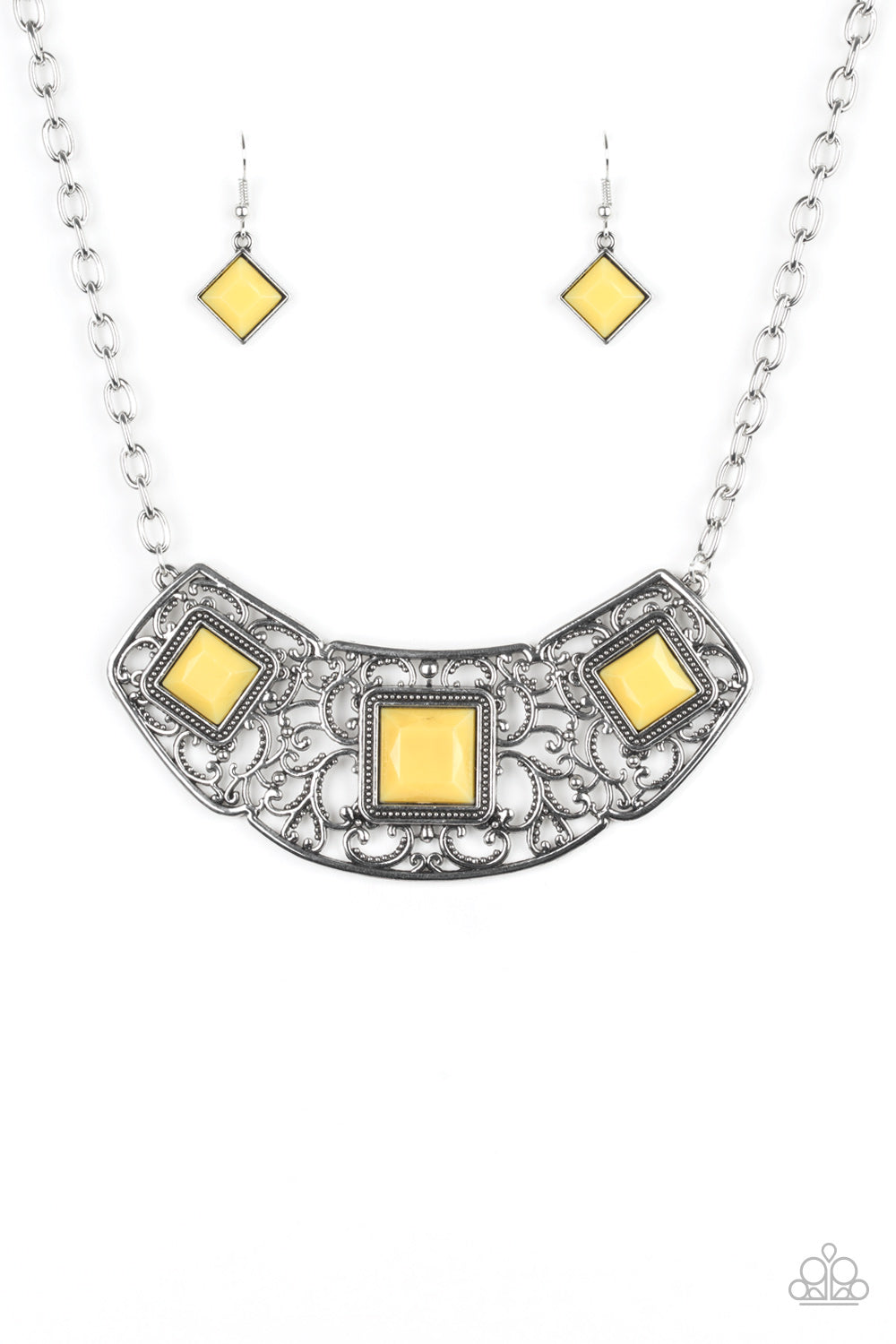 Feeling INDE-pendant - yellow - Paparazzi necklace