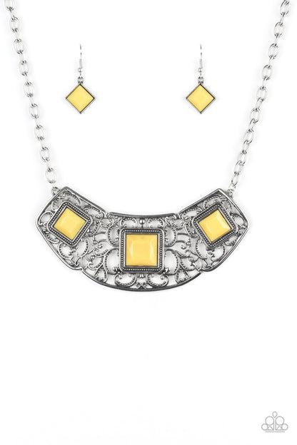 Feeling INDE-pendant - yellow - Paparazzi necklace