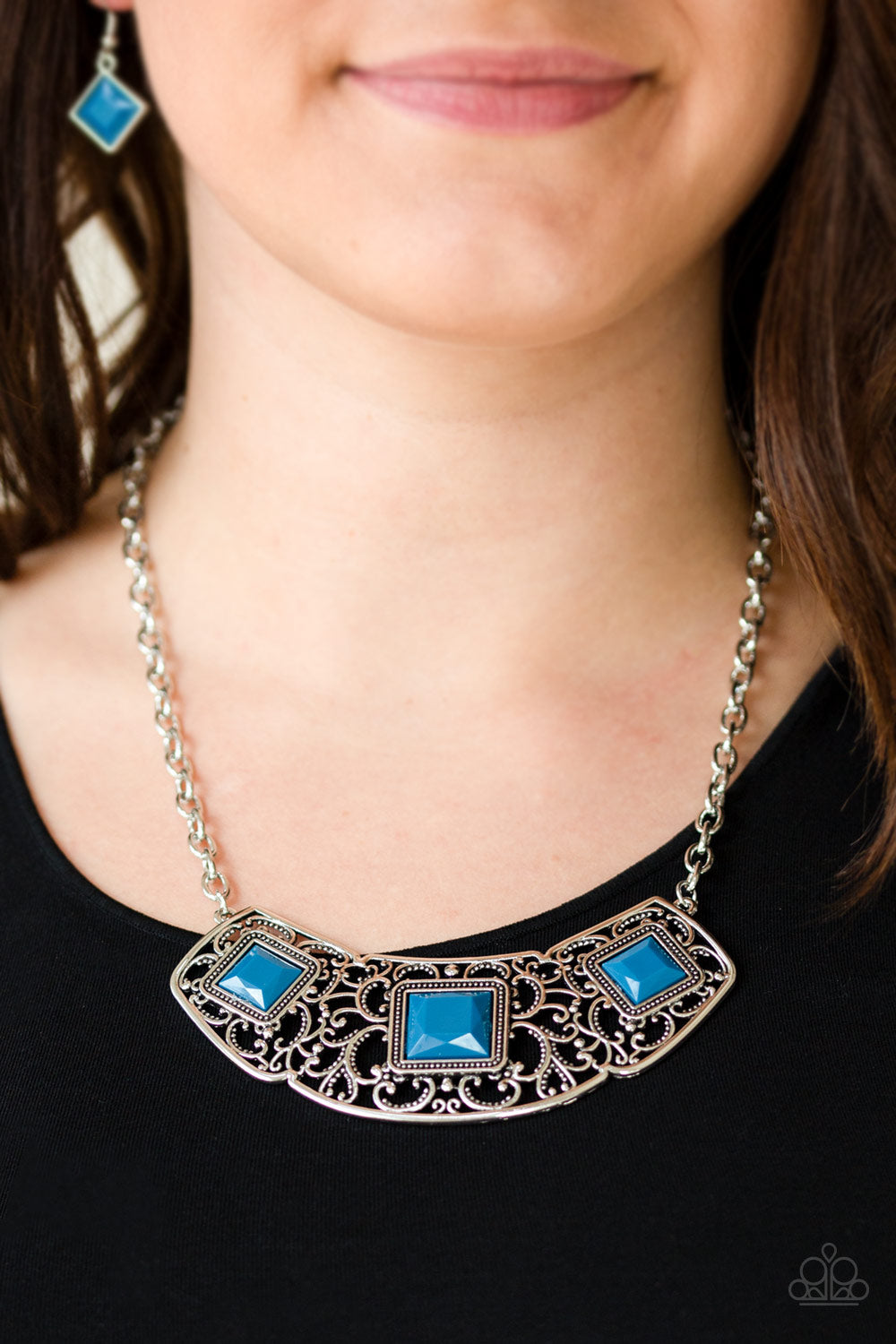 Feeling Inde-PENDANT - blue - Paparazzi necklace