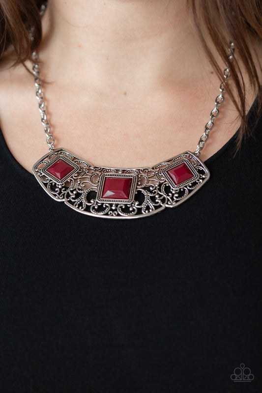 Feeling Inde-PENDANT-red-Paparazzi necklace