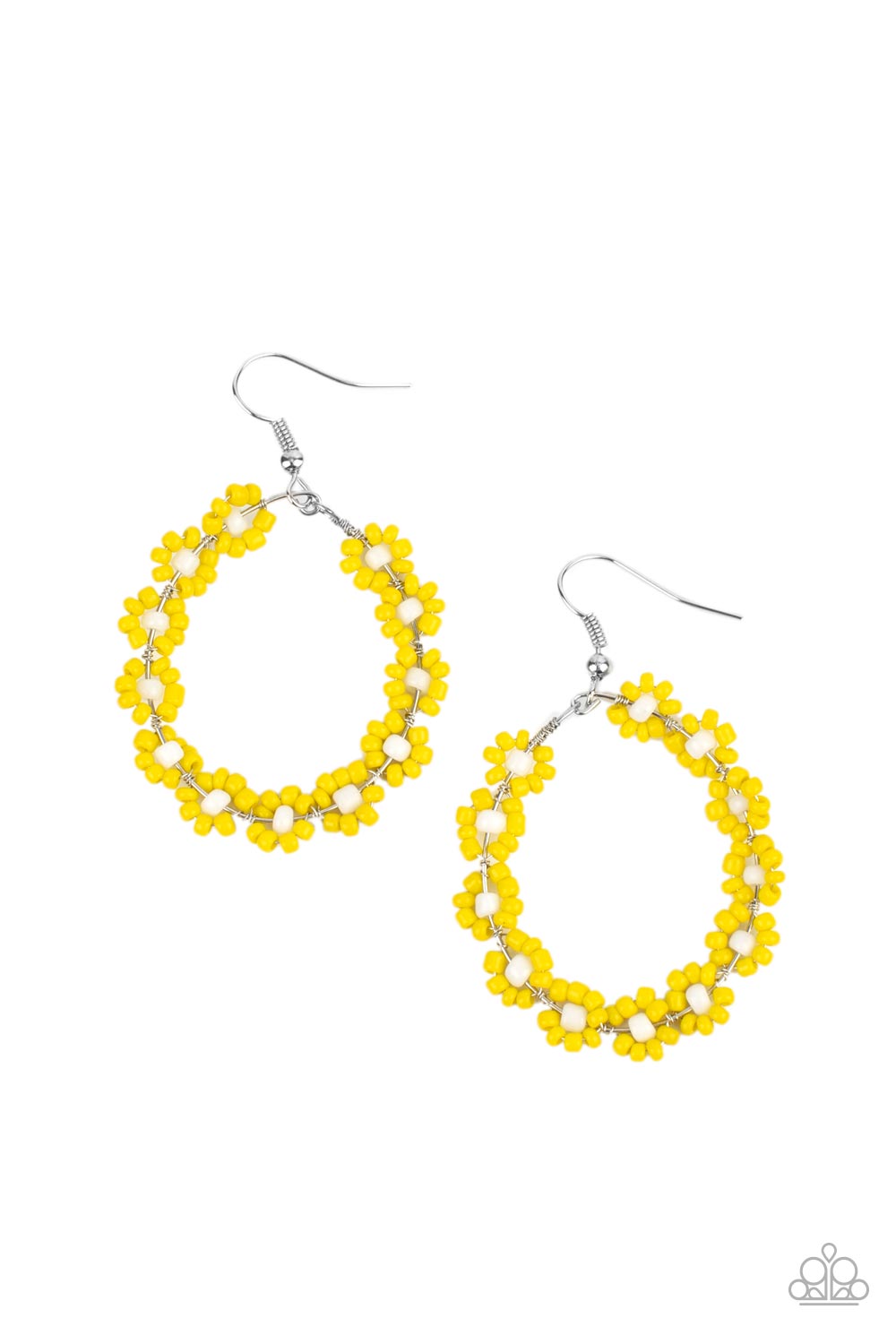 Festively Flower Child - yellow - Paparazzi earrings