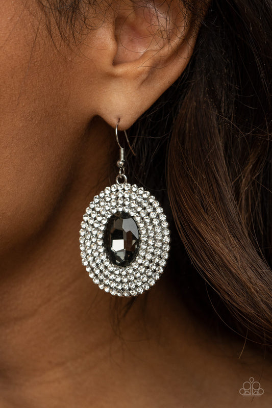 FIERCE Field - silver - Paparazzi earrings