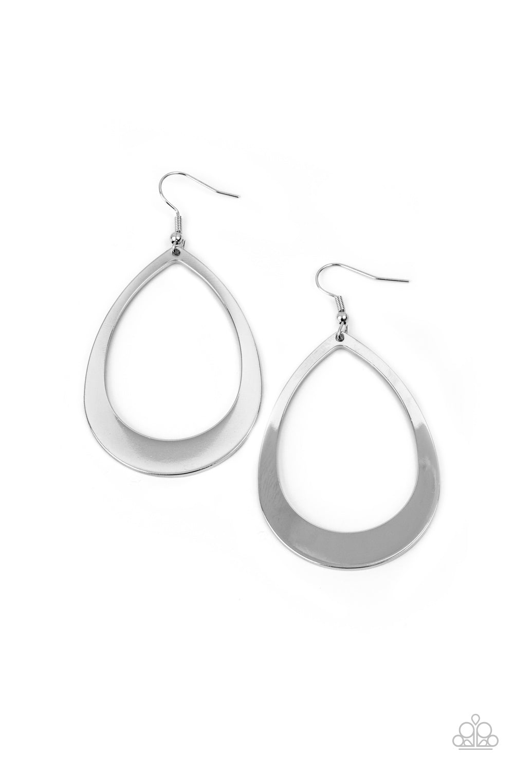 Fierce Fundamentals - silver - Paparazzi earrings