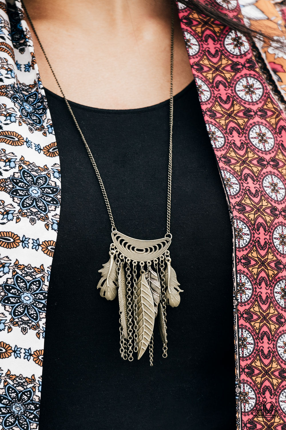 Fiercely Feathered - Paparazzi necklace