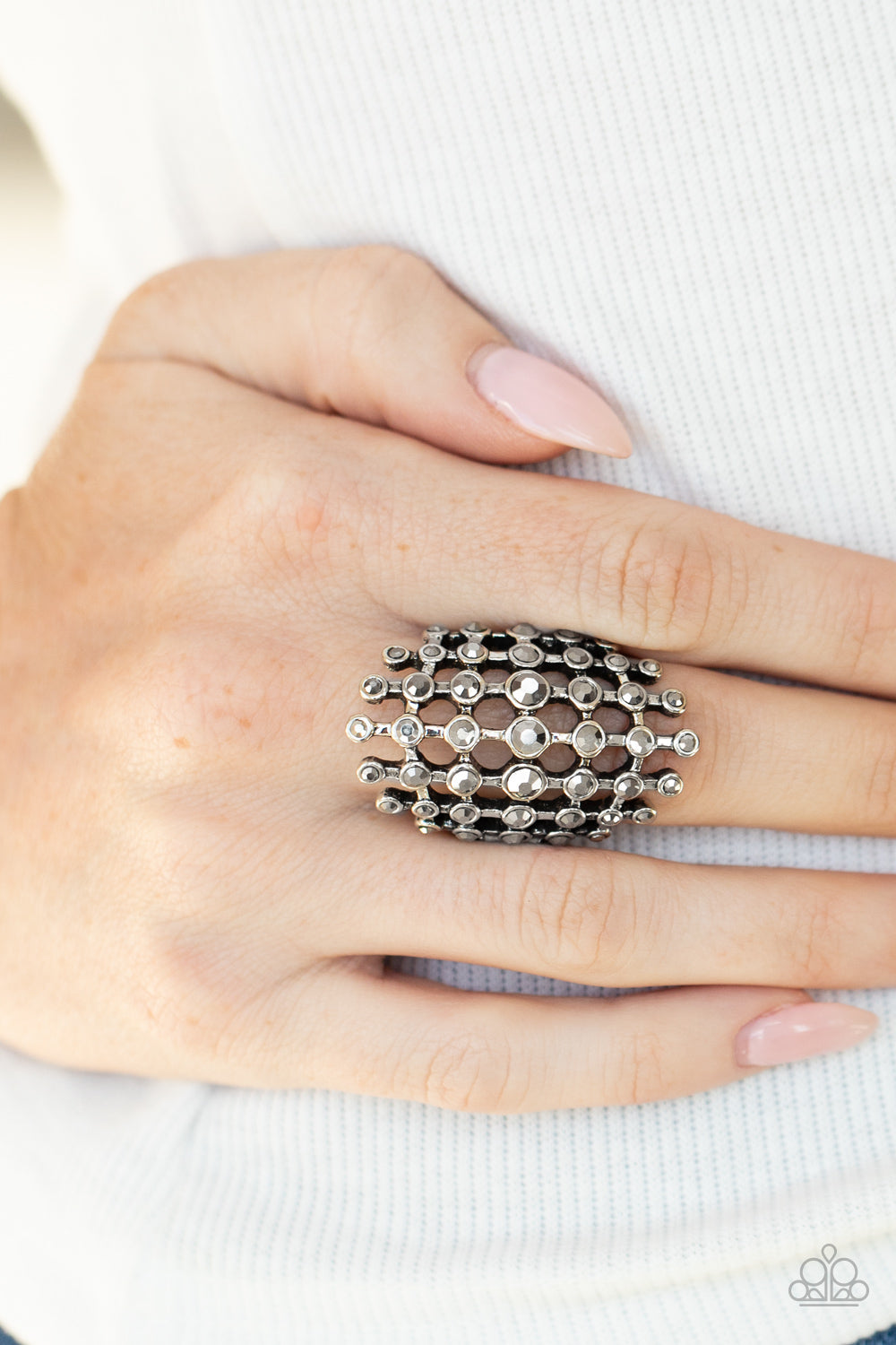 Fiercely Flashy - silver - Paparazzi ring