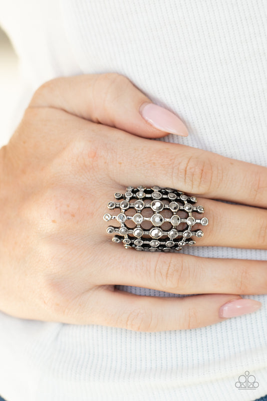 Fiercely Flashy - silver - Paparazzi ring