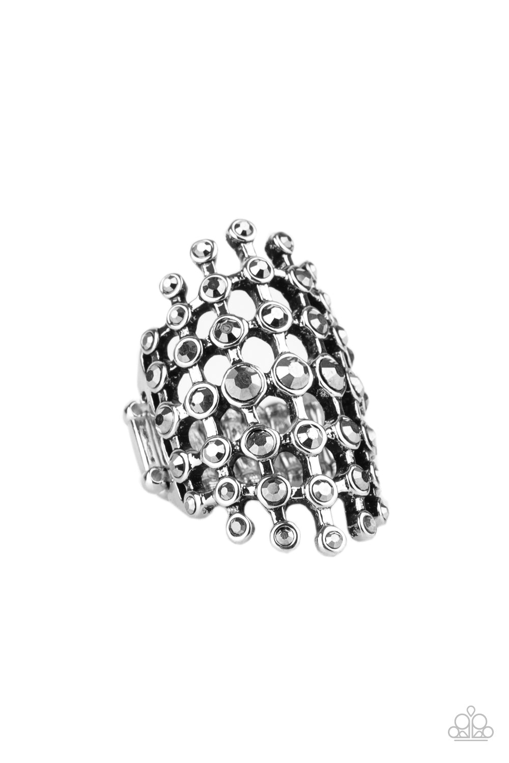 Fiercely Flashy - silver - Paparazzi ring