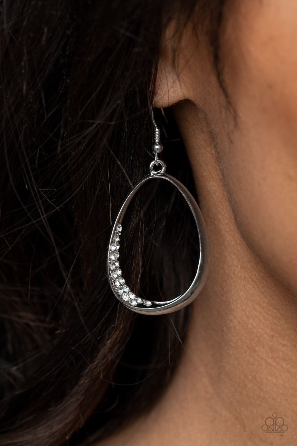 Fiercely Flauntable - white - Paparazzi earrings