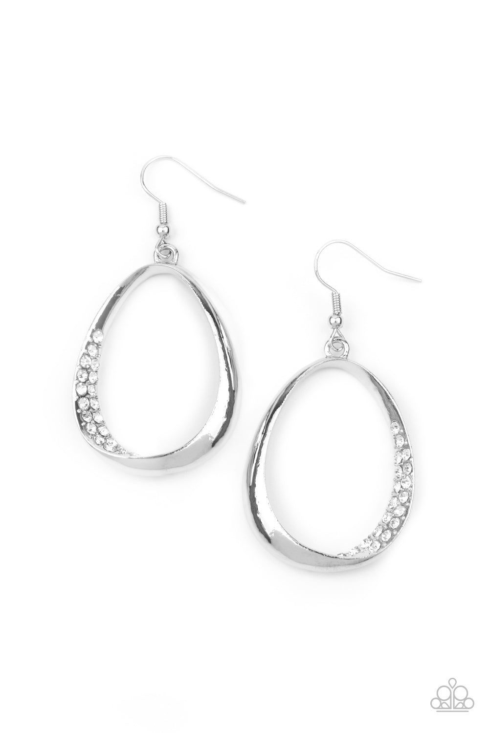 Fiercely Flauntable - white - Paparazzi earrings