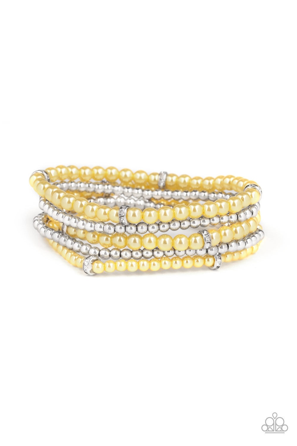 Fiercely Frosted - yellow - Paparazzi bracelet