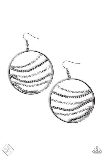 Fighting Fortune - black - Paparazzi earrings