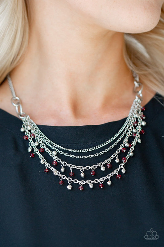 Financially Fabulous-red-Paparazzi necklace