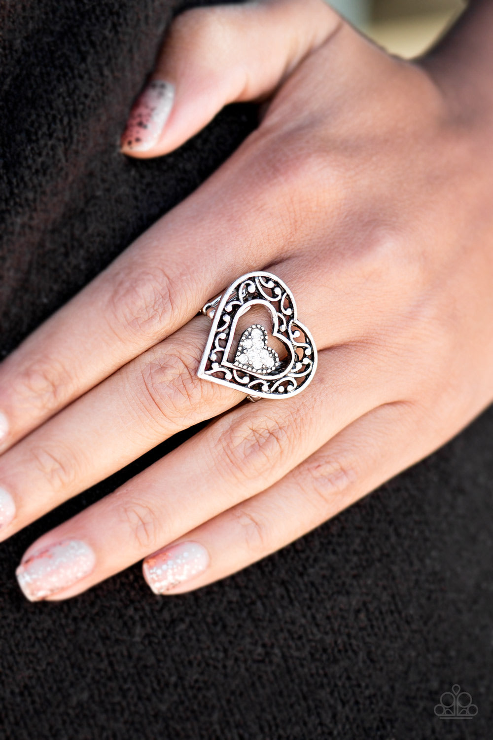 Find it in Your Heart - white - Paparazzi ring