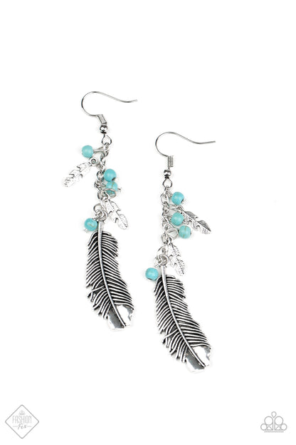 Find Your Flock - blue - Paparazzi earrings