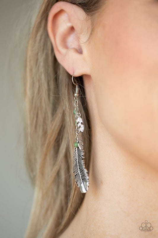 Find Your Flock-green-Paparazzi earrings