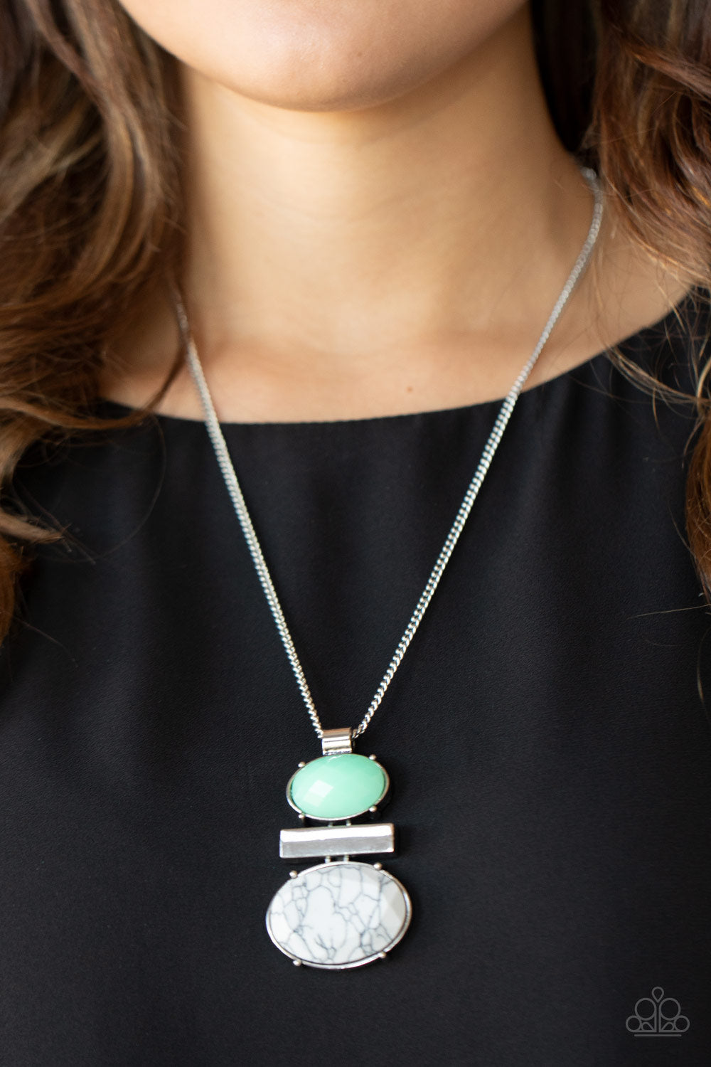 Finding Balance - green - Paparazzi necklace