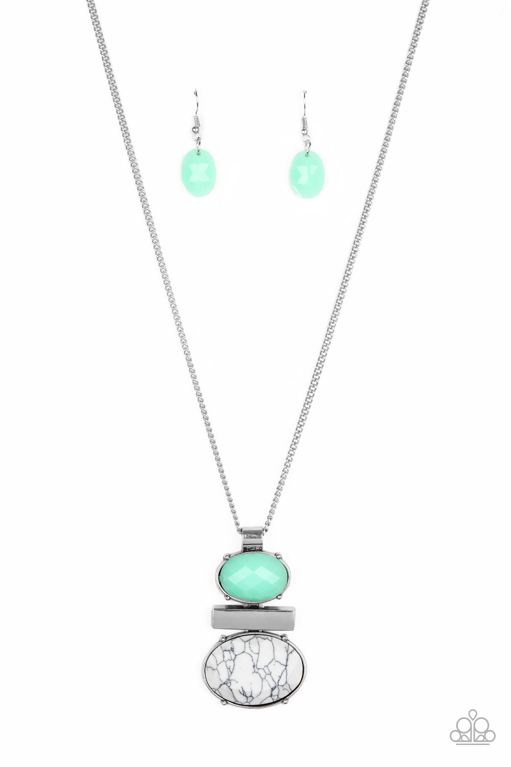 Finding Balance - green - Paparazzi necklace
