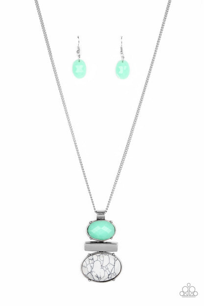 Finding Balance - green - Paparazzi necklace