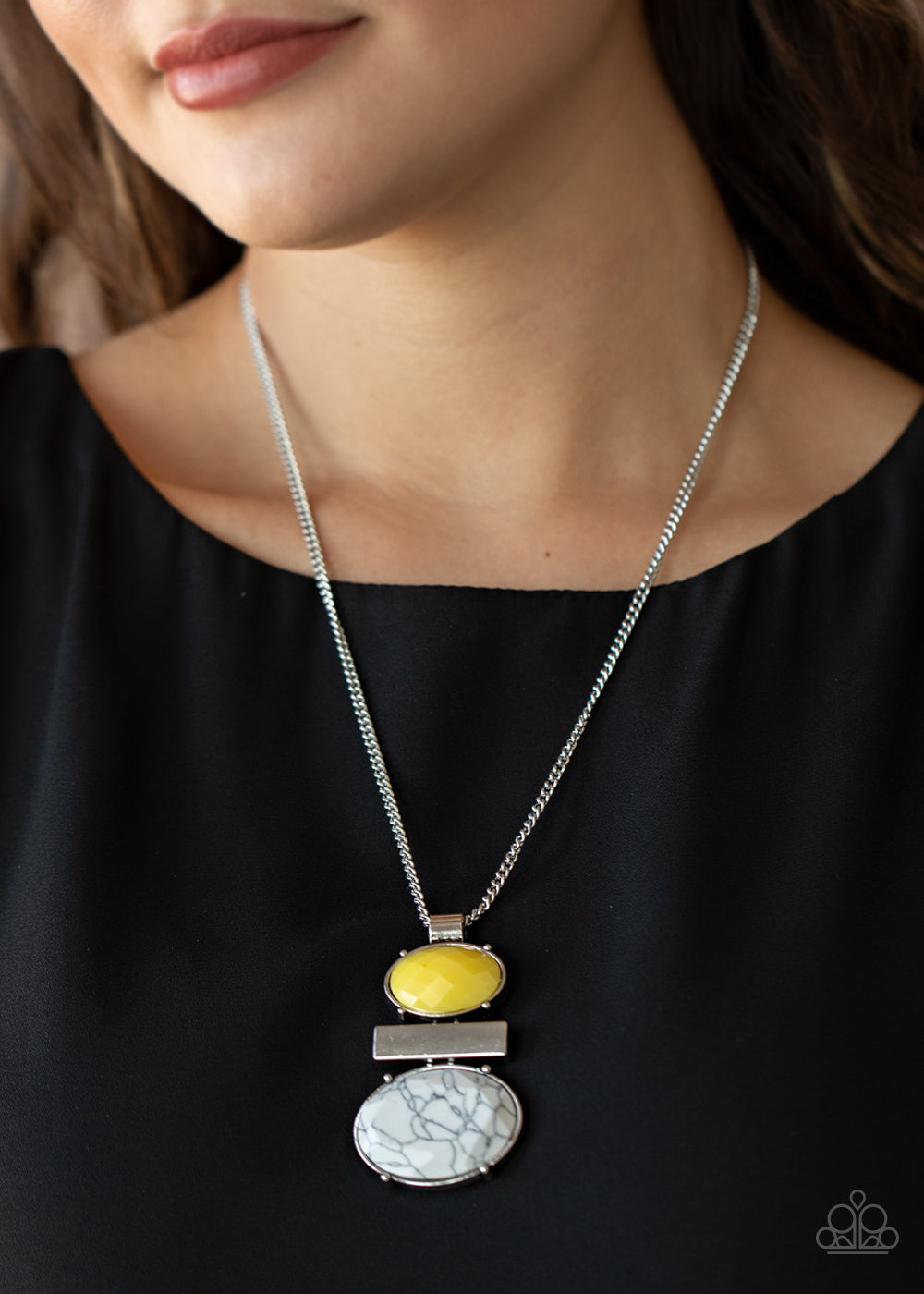 Finding Balance - yellow - Paparazzi necklace