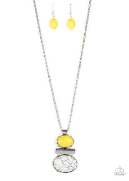 Finding Balance - yellow - Paparazzi necklace