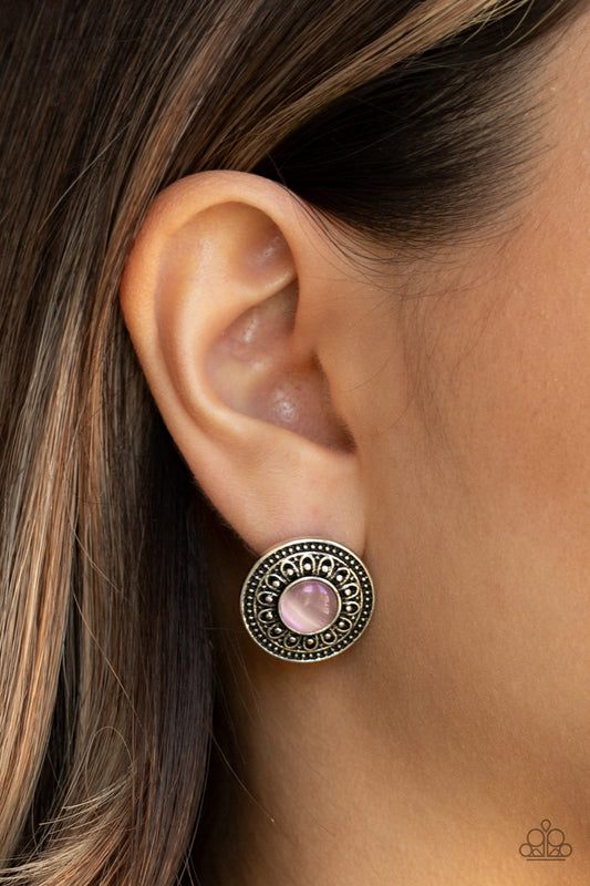 Fine Flora - pink - Paparazzi earrings