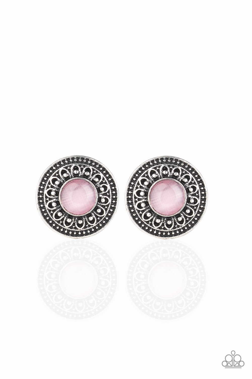 Fine Flora - pink - Paparazzi earrings