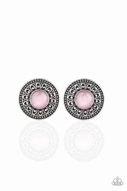 Fine Flora - pink - Paparazzi earrings