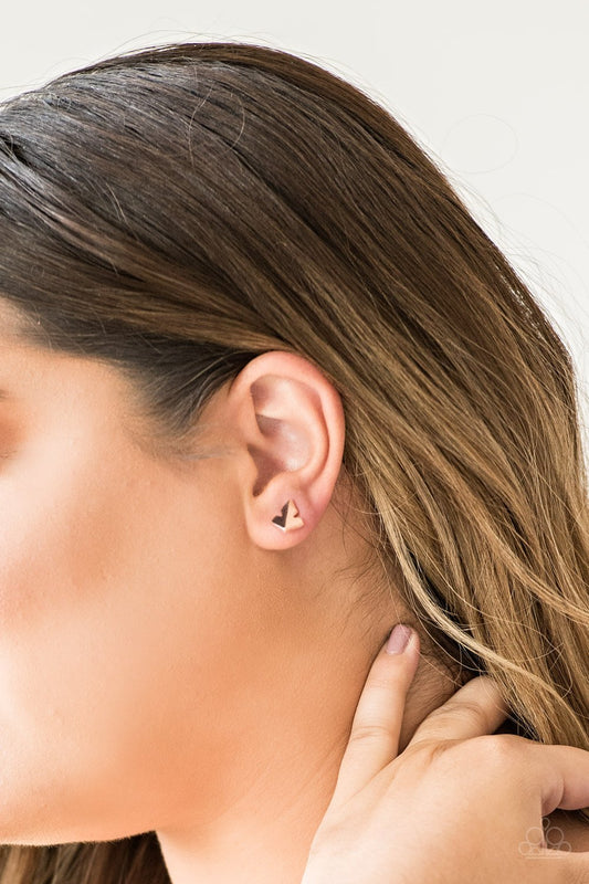 Fire Drill - rose gold - Paparazzi earrings