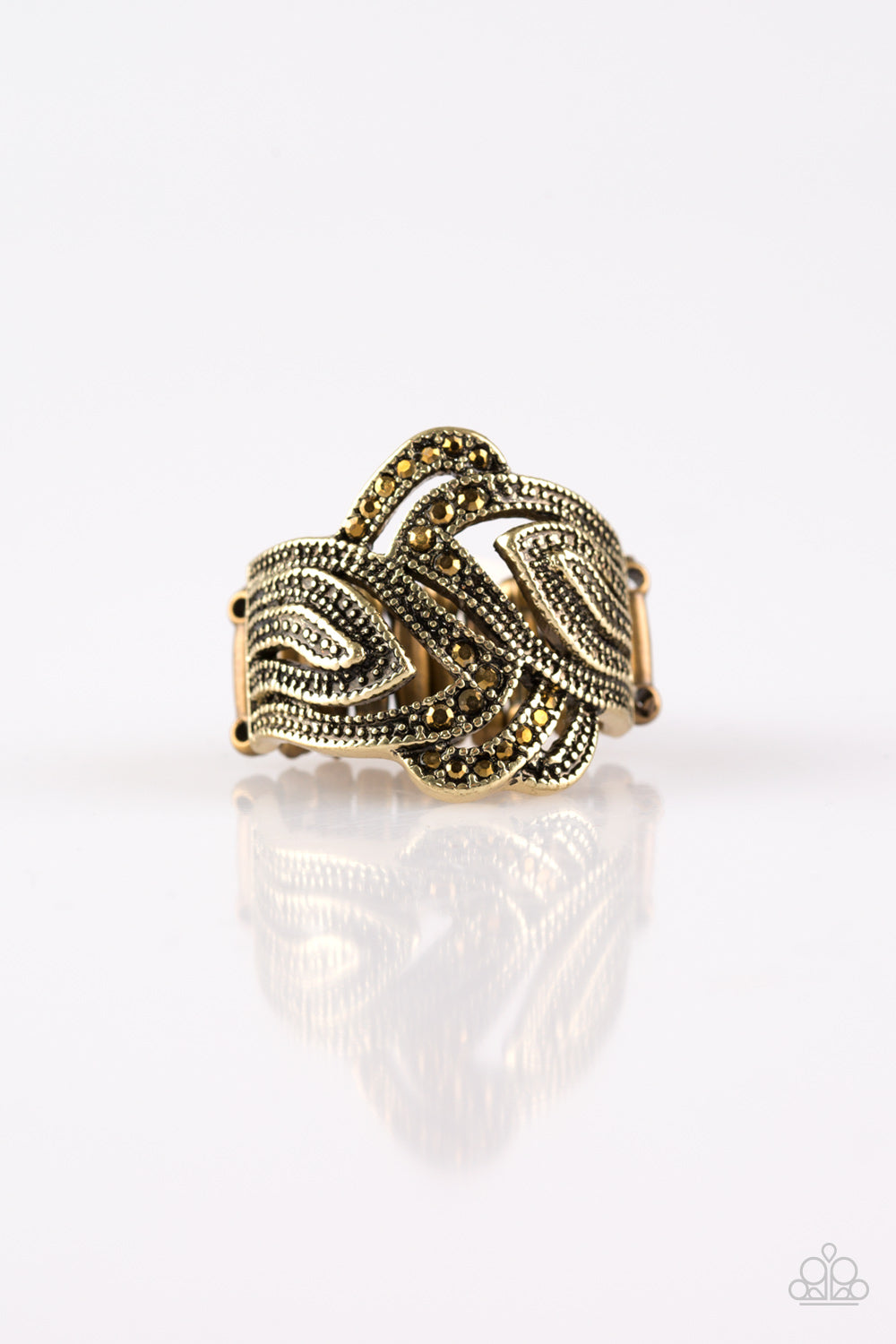 Fire and Ice - brass - Paparazzi ring