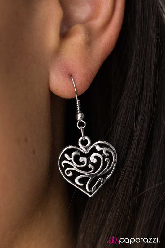 Fireheart - Silver - Paparazzi necklace
