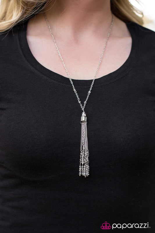 Firework Finale - Silver - Paparazzi necklace