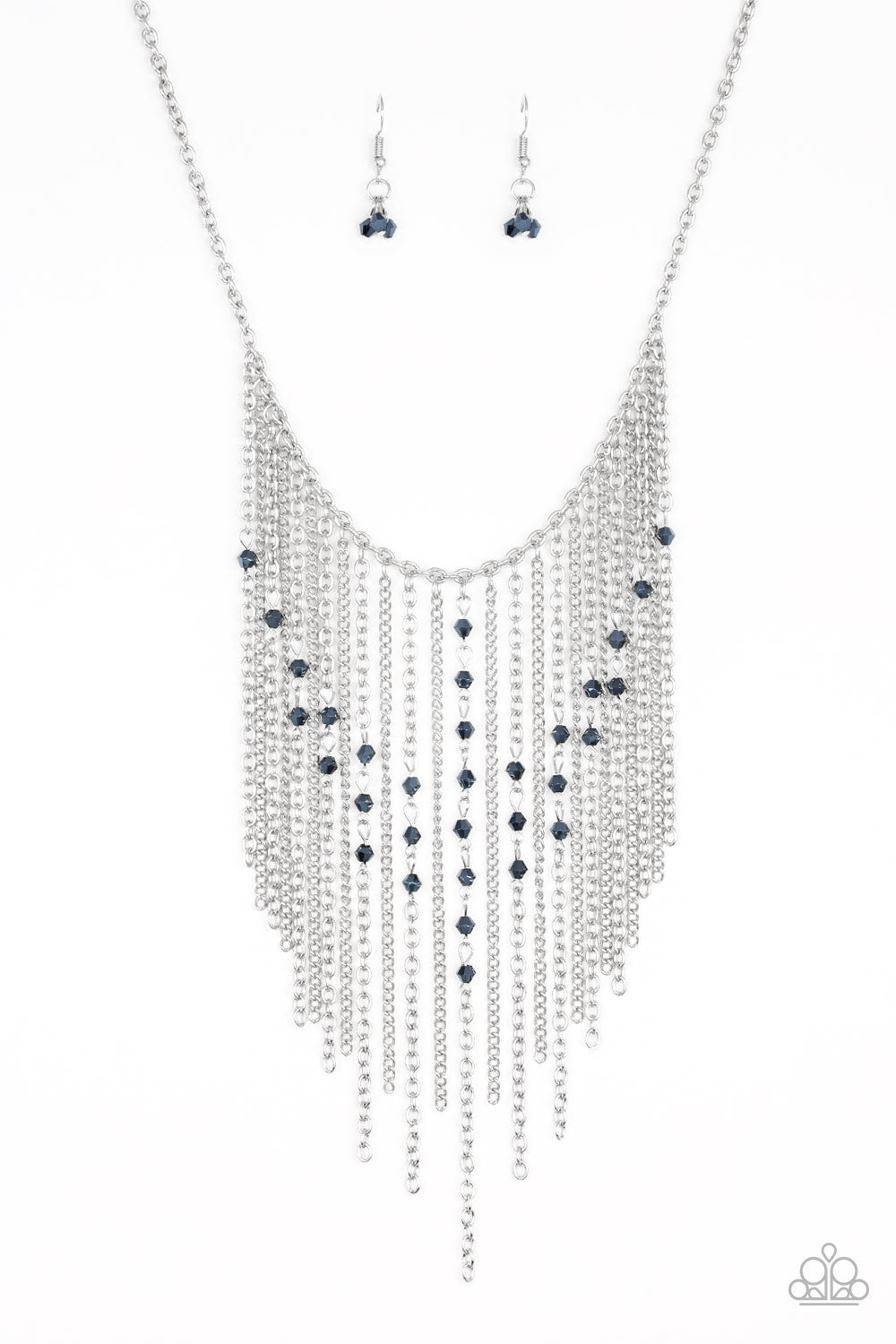 First Class Fringe - blue - Paparazzi necklace