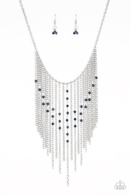 First Class Fringe - blue - Paparazzi necklace