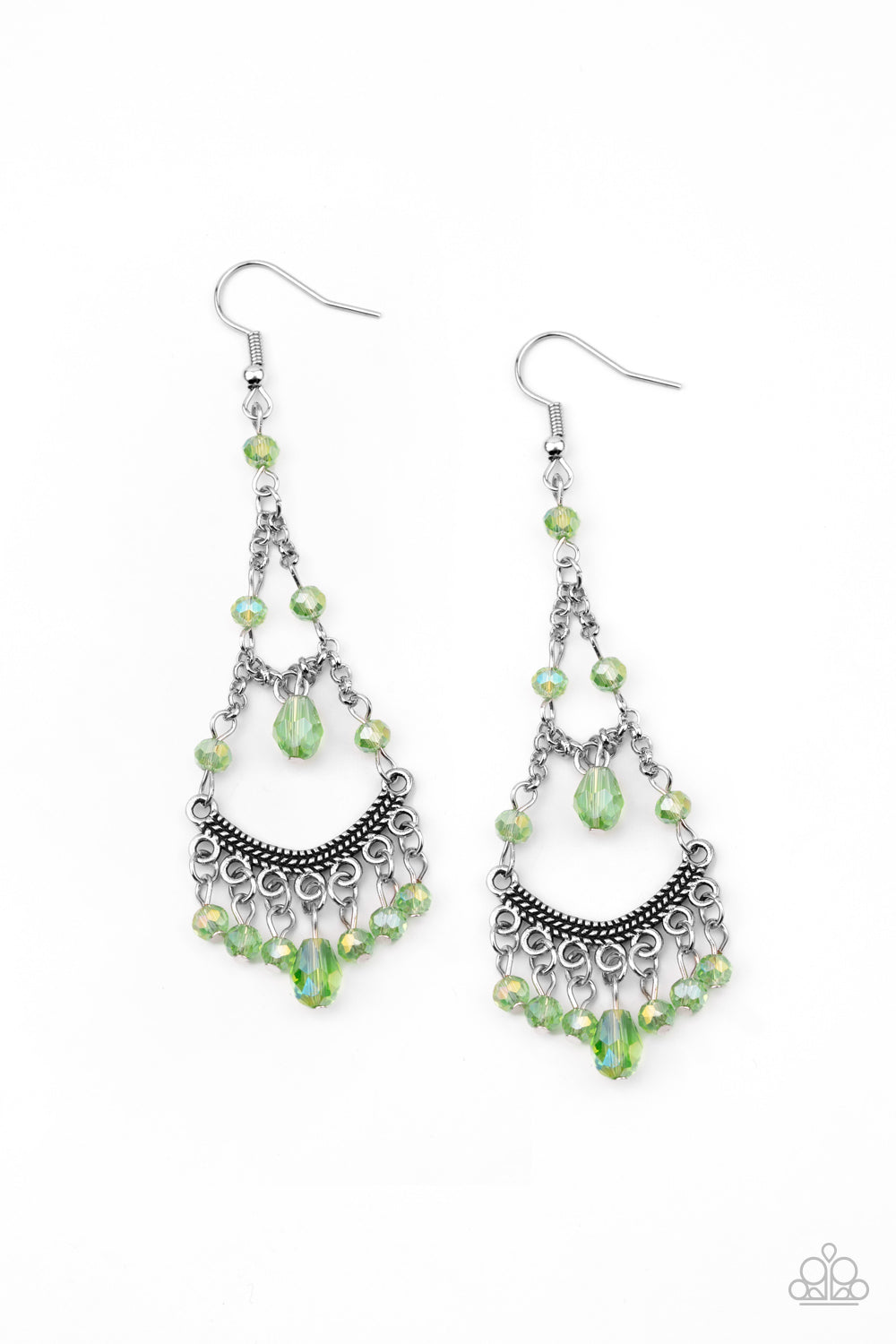 First In SHINE - green - Paparazzi earrings