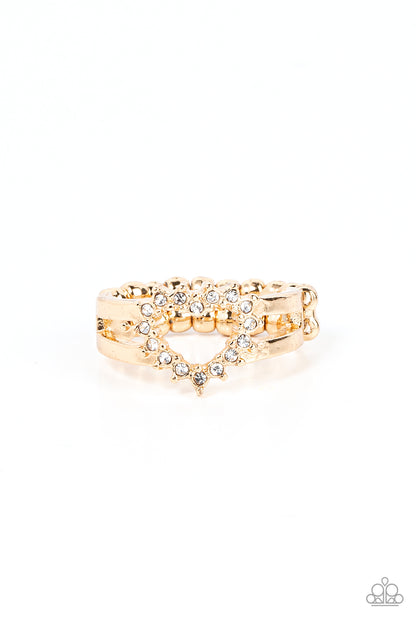 First Kisses - gold - Paparazzi ring