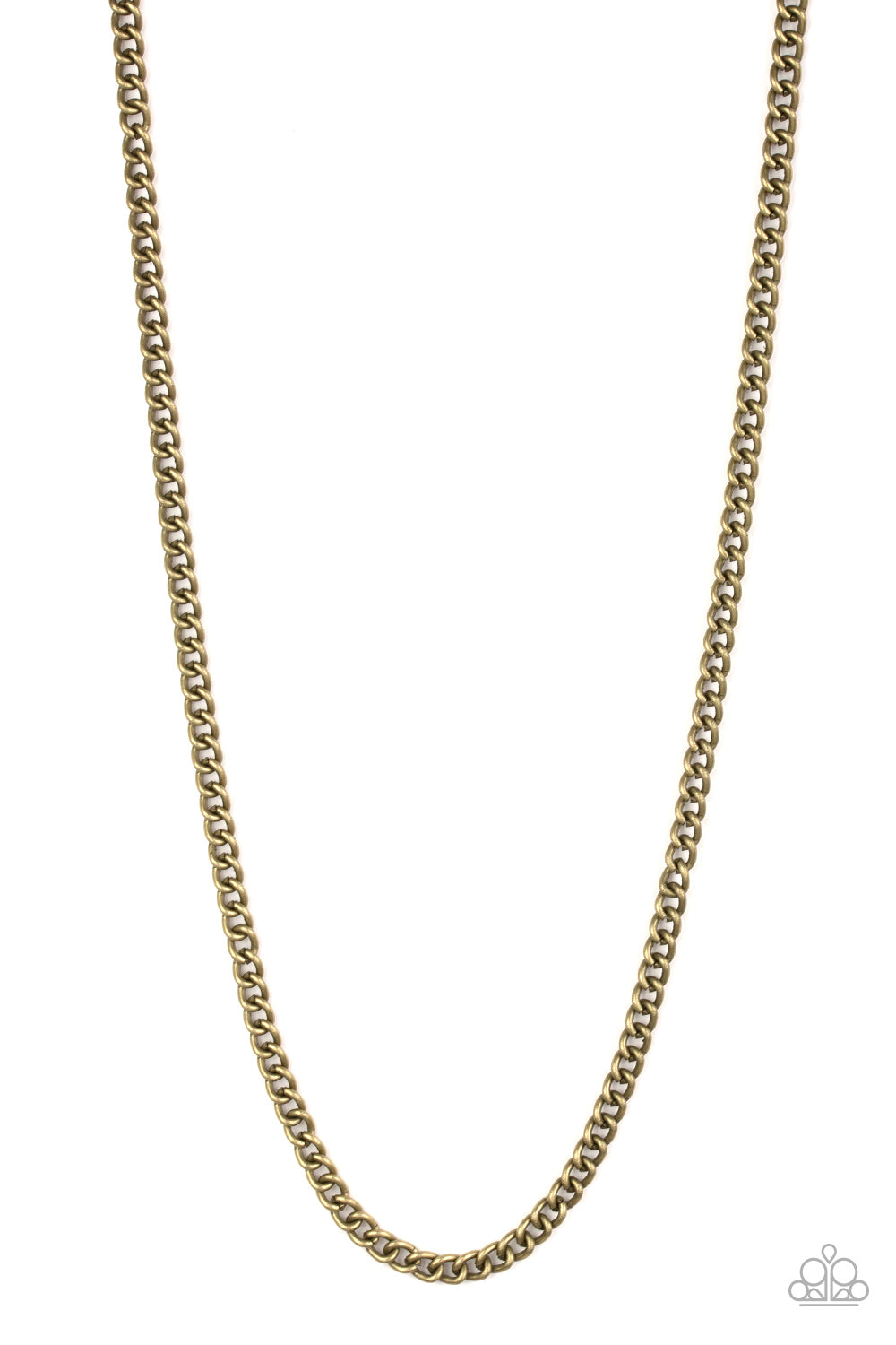 First Rule of Fight Club - brass - Paparazzi mens necklace
