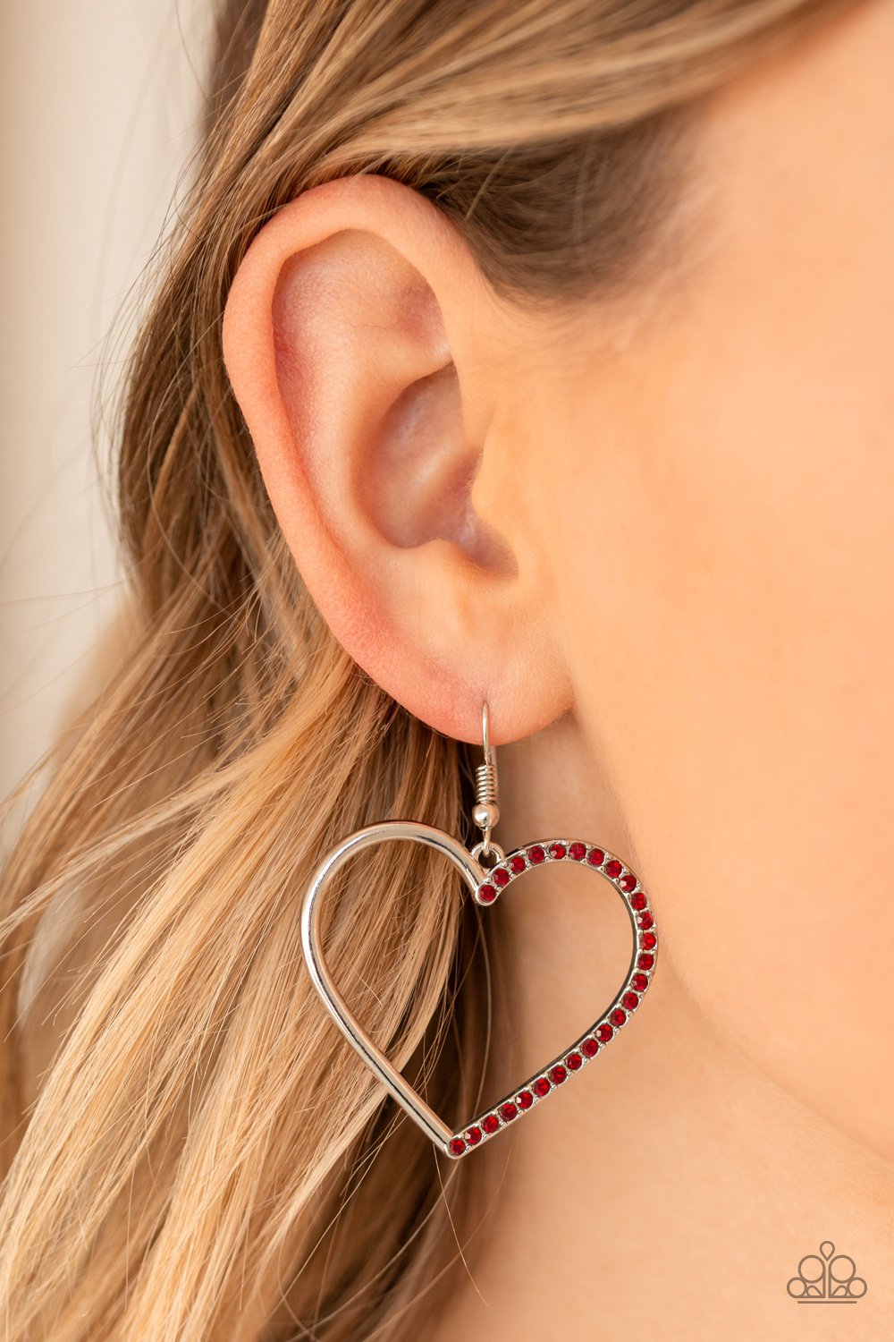 First Date Dazzle-red-Paparazzi earrings