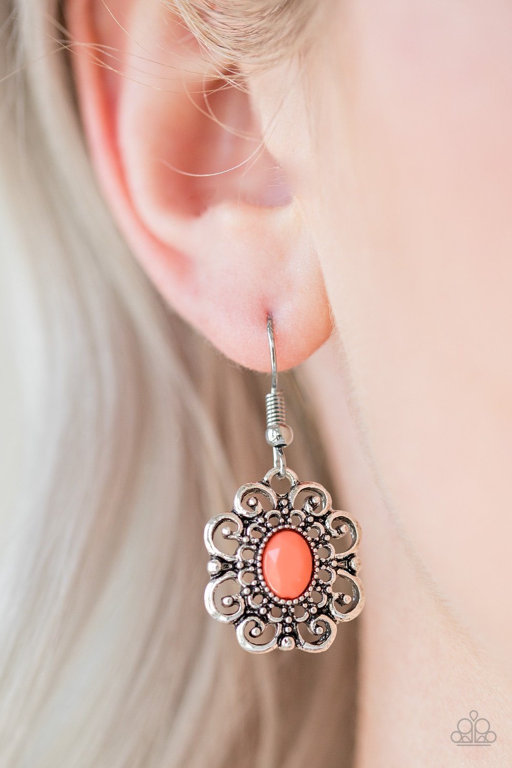 First and Foremost - orange - Paparazzi earrings