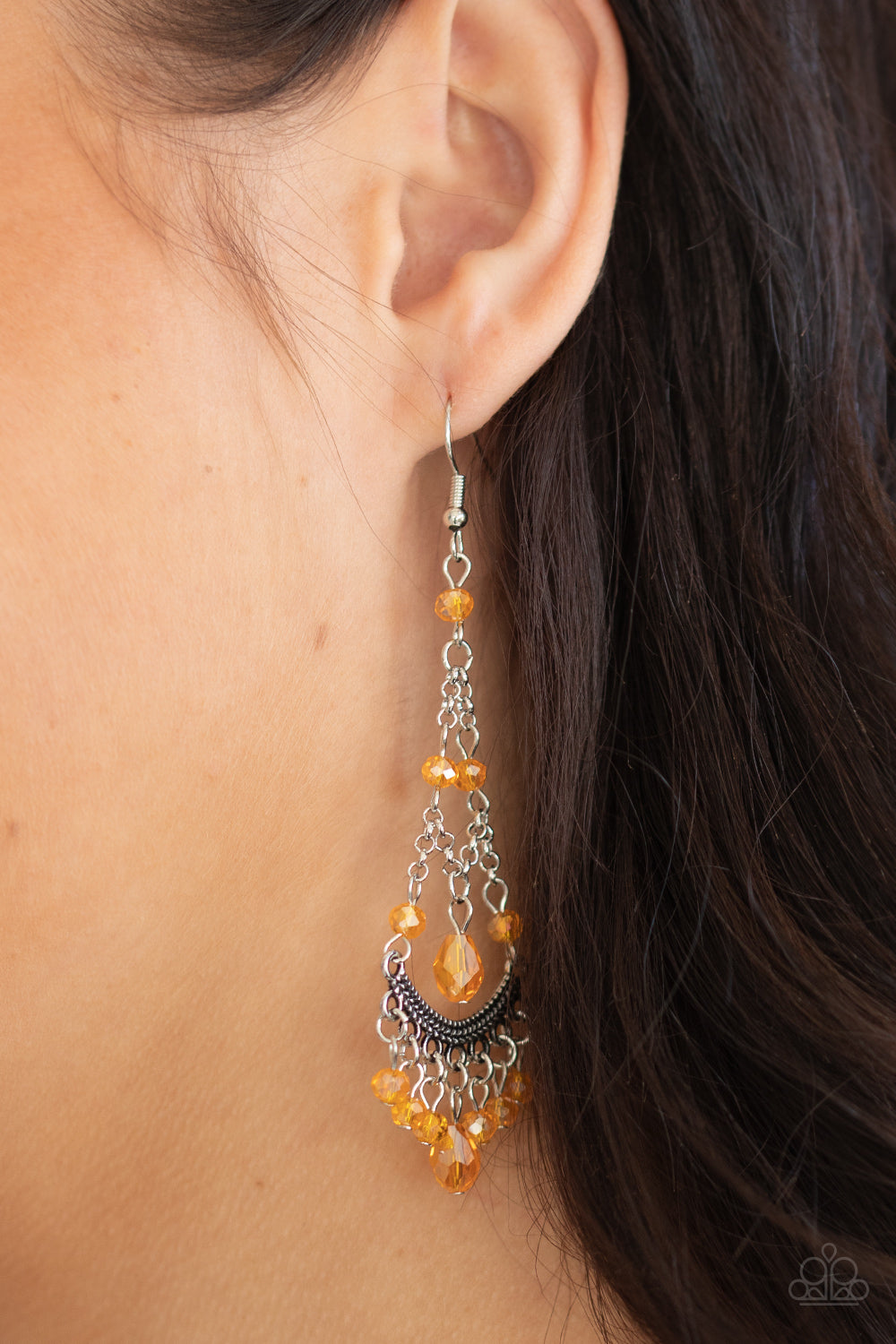 First In SHINE - orange - Paparazzi earrings