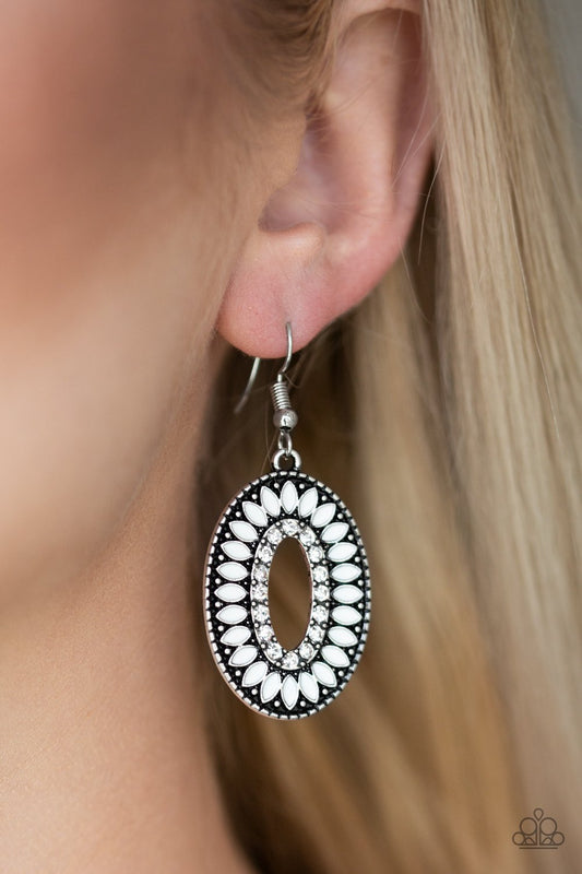 Fishing for Fabulous - white - Paparazzi earrings