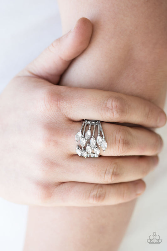 Five Alarm Fire - white - Paparazzi ring