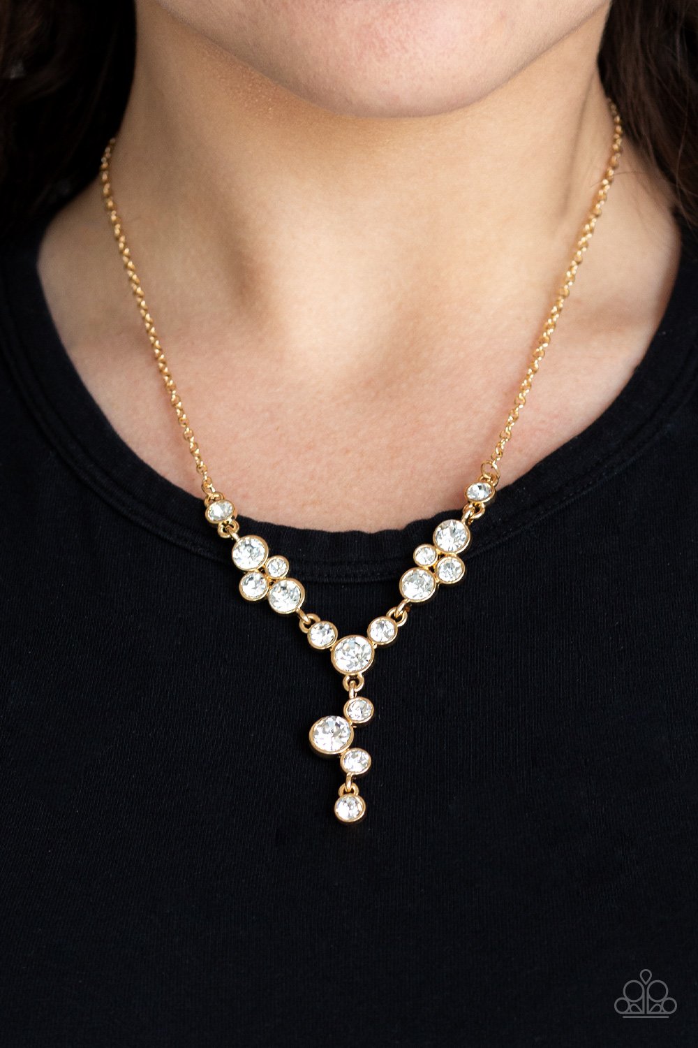 Five Star Starlet-gold-Paparazzi necklace