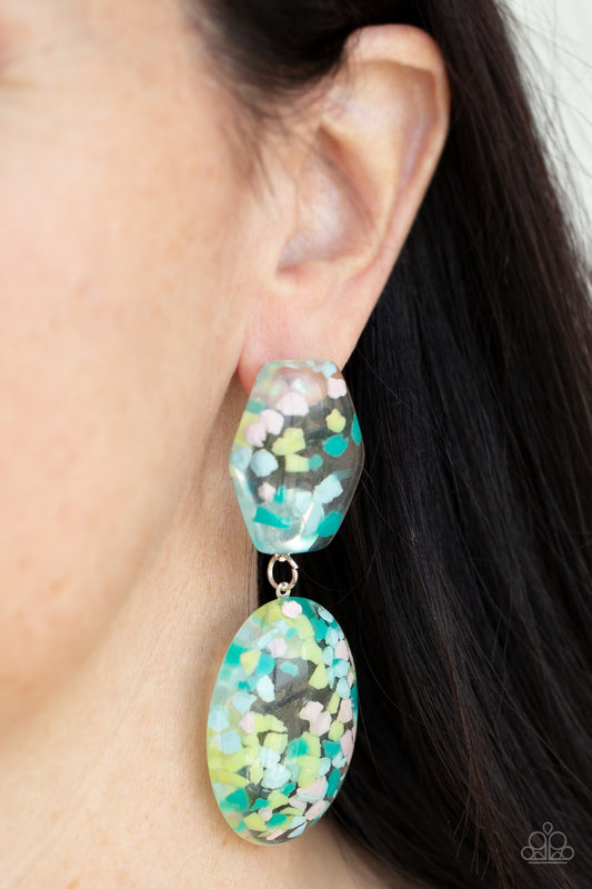 Flaky Fashion - multi - Paparazzi earrings